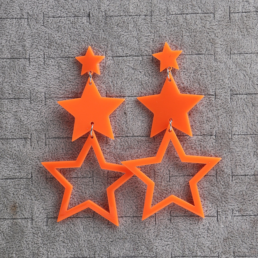 Wholesale Fluorescent Colorful Acrylic Earrings